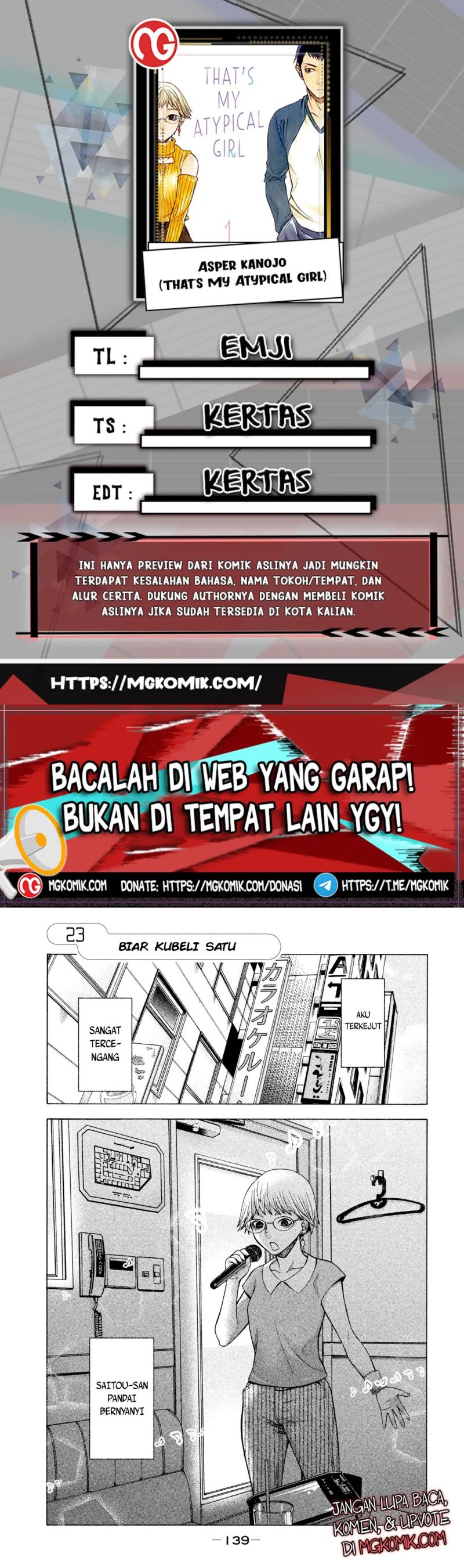 Asuperu Kanojo Chapter 23 Gambar 1